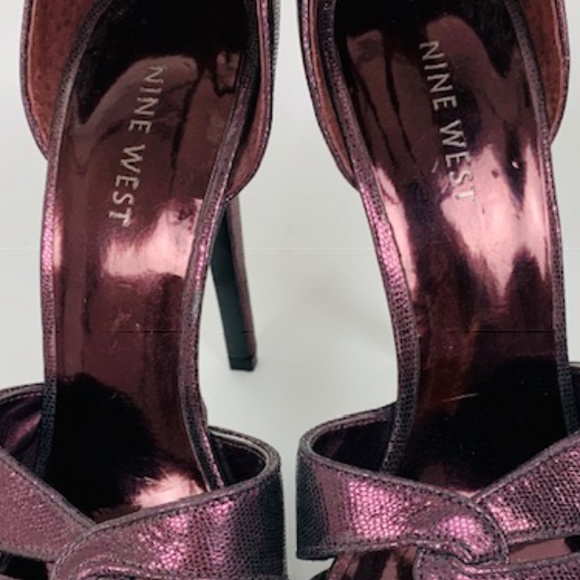 Nine West metallic grape/purple heels. 7M. NWOT. - Picture 11 of 16
